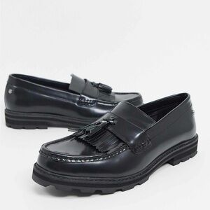 Ben Sherman Black Leather Loafers